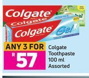 Game Colgate toothpaste assorted-for 3 x 100ml offer