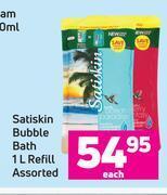 Game Satiskin bubble bath refill assorted-1l each offer