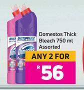 Game Domestos thick bleach assorted-for 2 x 750ml offer