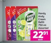 Game Handy andy cream refill assorted-750ml each offer