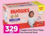 Game Huggies gold pants mega box assorted sizes-each offer