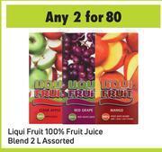 Game Liqui fruit 100% fruit juice blend assorted-for 2 x 2l offer