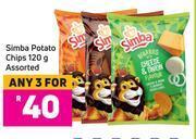 Game Simba potato chips assorted-for 3 x 120g offer