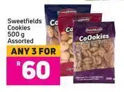 Game Sweetfields cookies assorted-for 3 x 500g offer