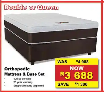 Furniture Liquidation Warehouse Orthopedic Mattress & Base Set offer