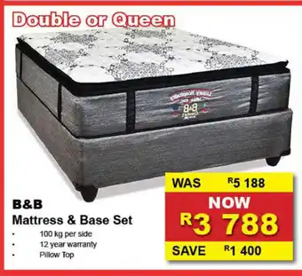 Furniture Liquidation Warehouse B&B Mattress & Base Set offer