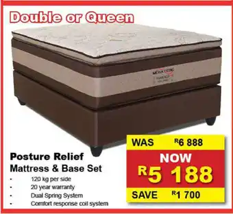 Furniture Liquidation Warehouse Posture Relief Mattress & Base Set offer