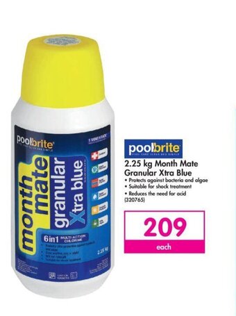 Makro Poolbrite 2.25 kg Month Mate Granular Xtra Blue offer