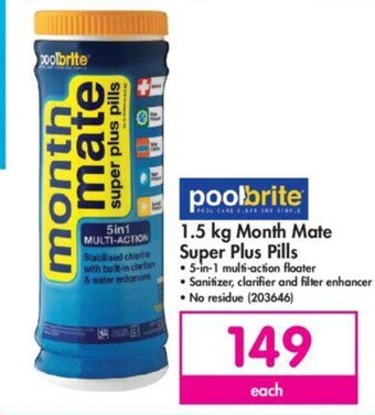 Makro Poolbrite 1.5 kg Month Mate Super Plus Pills offer