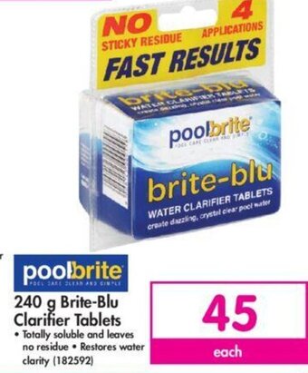 Makro Poolbrite 240g Brite-Blu Clarifier Tablets offer
