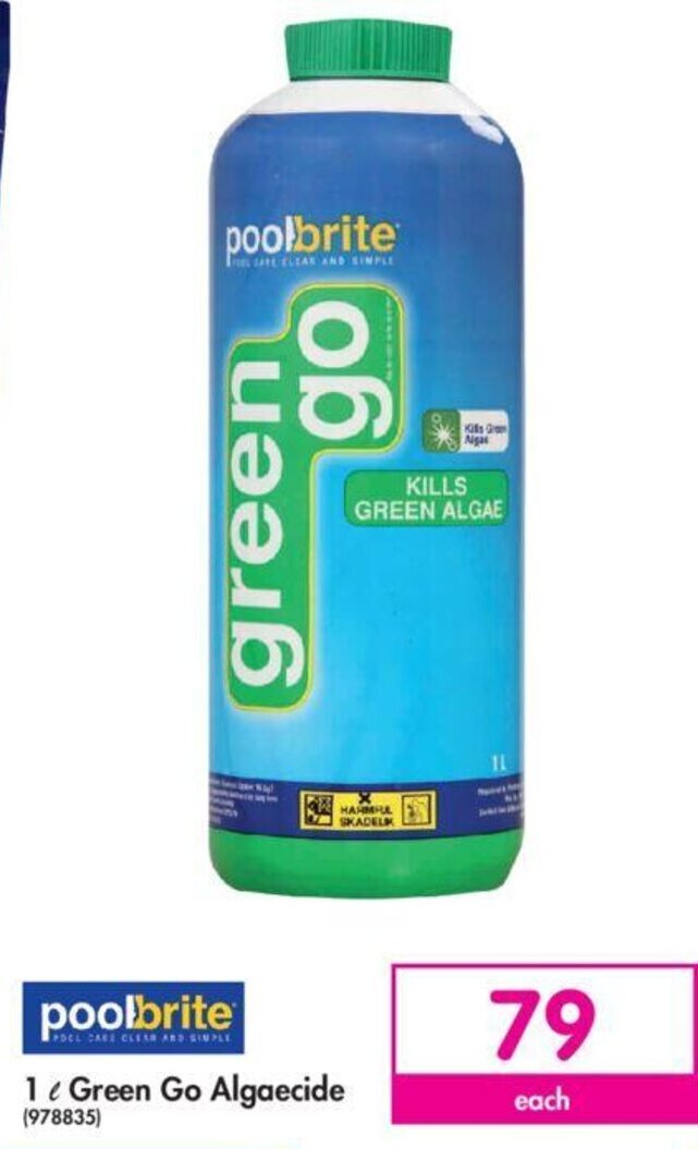 Poolbrite 1L Go Algaecide offer at Makro