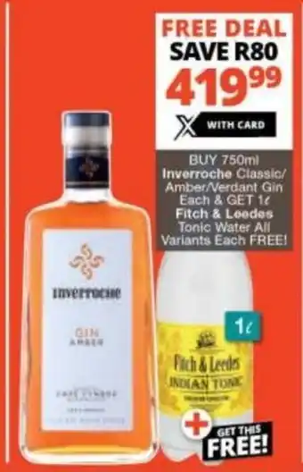 Checkers Liquor Shop Inverroche Classic / Amber / Verdant Gin 750 ml each offer