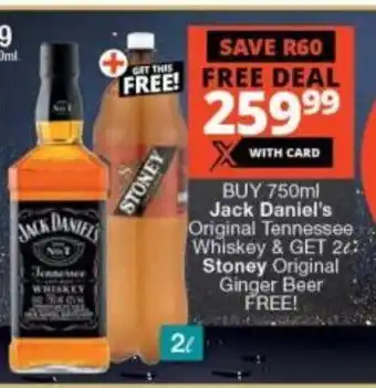 Checkers Liquor Shop Jack Daniel's Original Tennessee Whiskey 750 ml offer