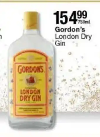 Checkers Liquor Shop Gordon's London Dry Gin 750 ml offer