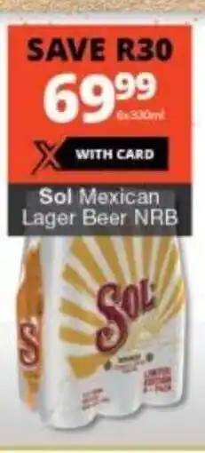 Checkers Liquor Shop Sol Mexican Lager Beer NRB 6 x 330 ml offer