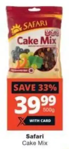 Checkers Safari Cake Mix 500g offer