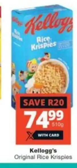 Checkers Kellogg's Original Rice Krispies 510g offer