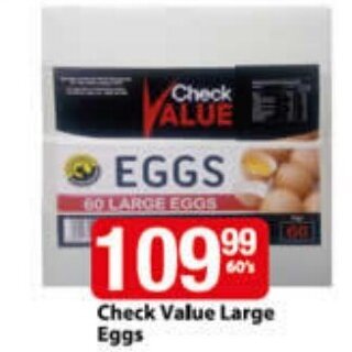 Check Save Check Value Large Eggs 60's offer