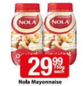 Check Save Nola Mayonnaise 750g offer
