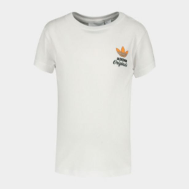 Adidas originals kids white tshirt offer at Sportscene