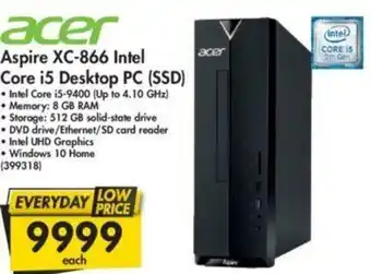 Makro Acer - Aspire XC-866 Intel Core i5 Desktop PC (SSD)- 399318 offer