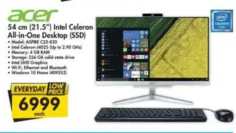Makro Acer - 54cm (21.5") Intel Celeron All-in-One Desktop (SSD) - 409252 offer