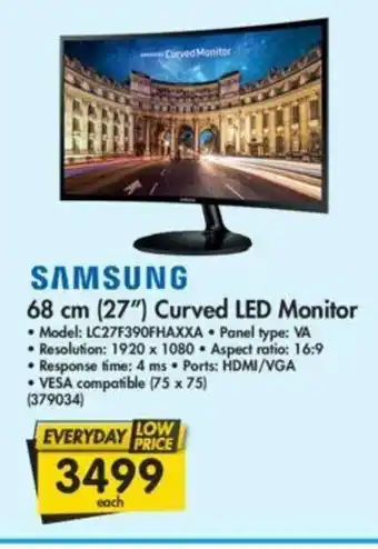 Makro Samsung - 68cm (27") Curved LED Monitor - 379034 offer