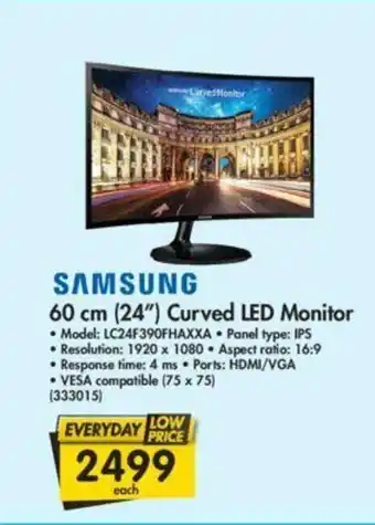Makro Samsung - 60cm (24") Curved LED Monitor - 333015 offer