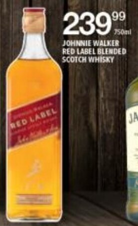 Shoprite Liquor Johnnie Walker Red Label Blended Scotch Whisky 750ml offer