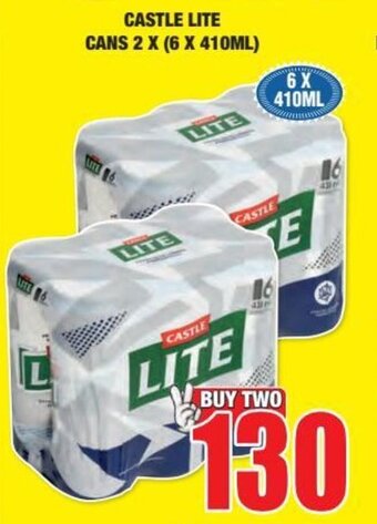 Boxer Liquors Castle Lite cans 2 x (6 x 410ml) offer
