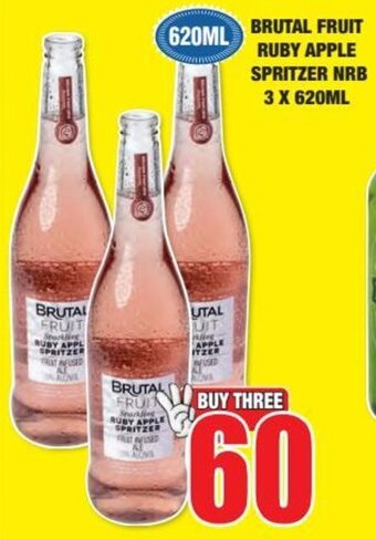 Boxer Liquors Brutal Fruit Ruby Apple Spritzer NRB 3 x 620ml offer