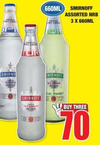 Boxer Liquors Smirnoff assorted NRB 3 x 660ml offer