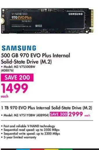 Makro Samsung - 500GB 970 EVO Plus Internal Solid-State Drive (m.2) - 408876 offer