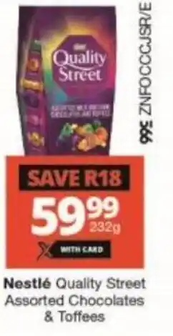 Checkers Nestlé Quality Street Assorted Chocolate & Toffees 232g offer