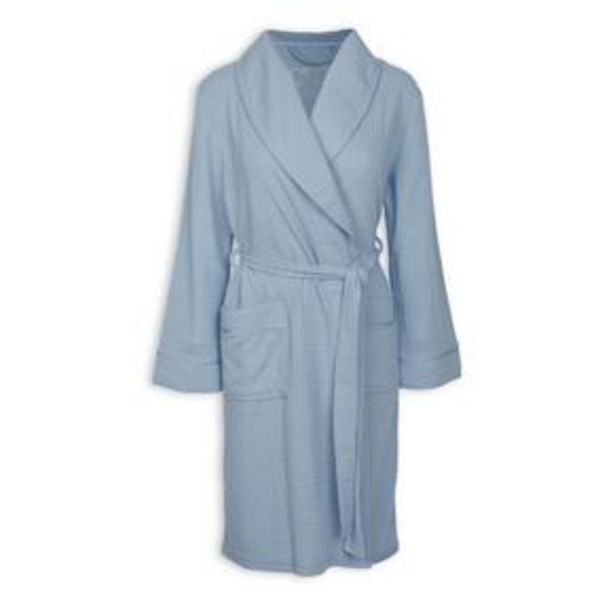 Blue textured shawl gown offer at Truworths