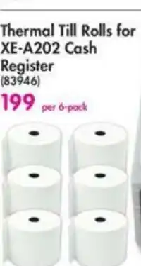 Thermal Till Rolls for XE-A202 Cash Register 6 pack