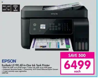 Makro Epson - EcoTank L5190 All-in-One Ink Tank Printer - 382734 offer