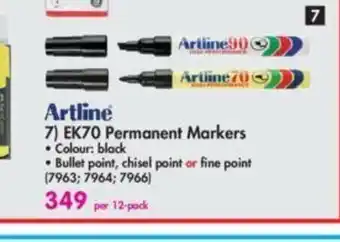 Makro Artline EK70 Permanent Markers per 12-pack offer