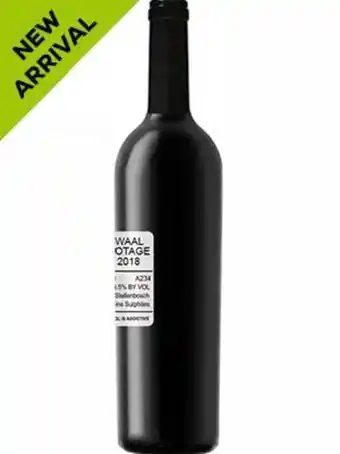 Getwine De waal private selection bin 4 pinotage 2018 unlabelled offer