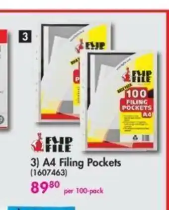 Makro FlipFile A4 Filing Pockets per 100pack offer