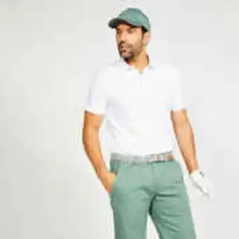 Decathlon Men's golf short-sleeved polo shirt mw500 white offer