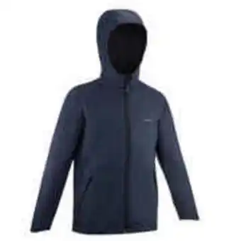 Decathlon Kids’ waterproof hiking jacket - mh500 aged 7-15 - navy blue offer