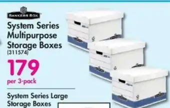 Makro Banker Box System Series Multipurpose Storage Boxes per 3 pack offer