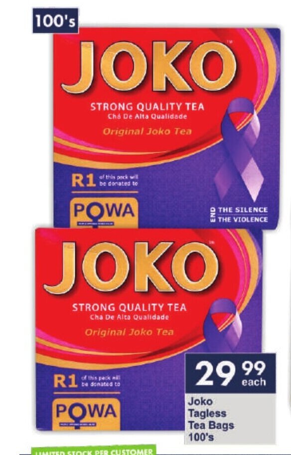 Joko Tagless Tea bags 100's offer at President Hyper