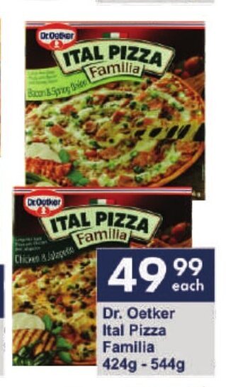 President Hyper Dr. Oetker Ital Pizza Familia 424g - 544g offer