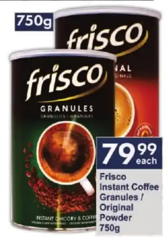 President Hyper Frisco Instant Coffee Granules / Original Powder 750 ml offer