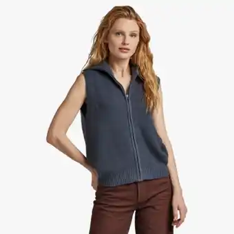 G-star women's zip through knitted vest