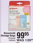 Dis-Chem Pigeon breastmilk storage bags-25's pack offer