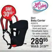 Dis-Chem Just baby 2in1 baby carrier offer