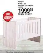 Dis-Chem Willow baby cot white & lenza oak offer